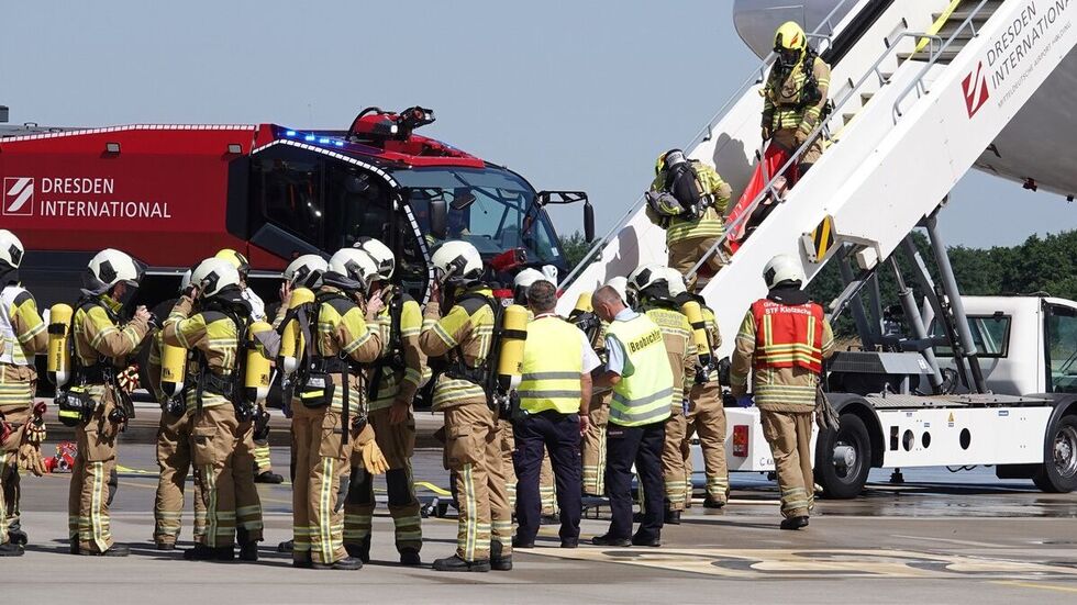 Die Übungen auf dem Flughafengelände sind nichts Neues: So wurde zum Beispiel auch 2022 fleißig trainiert. (Archivbild) Die Übungen auf dem Flughafengelände sind nichts Neues: So wurde zum Beispiel auch 2022 fleißig trainiert. (Archivbild)