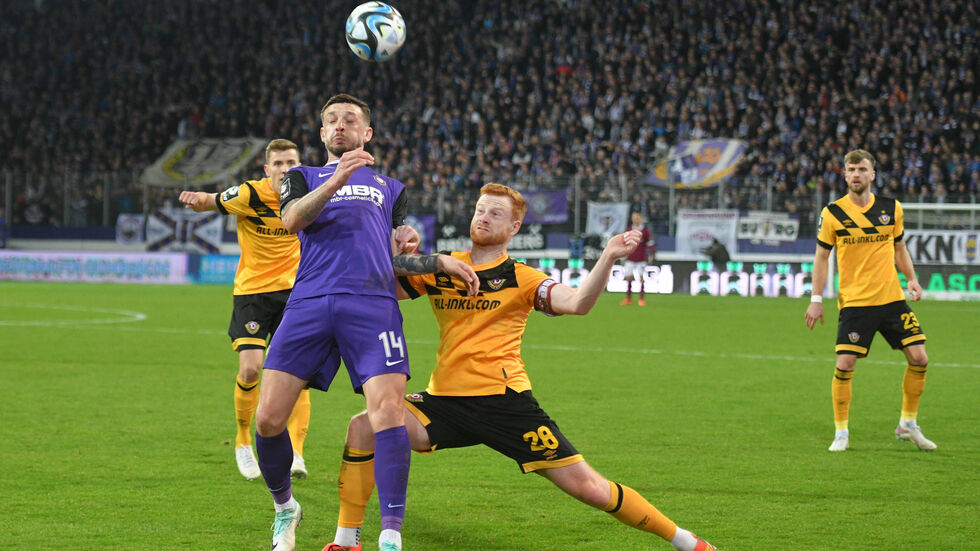 Das Sachsenderby in Aue ging für die Dresdner knapp verloren. Das Sachsenderby in Aue ging für die Dresdner knapp verloren.