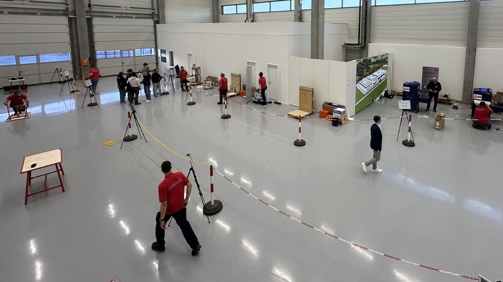 Schauplatz des Wettbewerbs: Die Weishaupt Niederlassung in Schkeuditz, wo die Teilnehmer die Wettkampf-Stationen absolvieren.