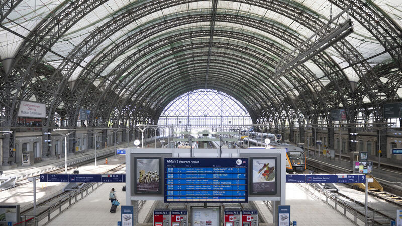 Am Dresdner Hauptbahnhof wird es am Montag leer werden.