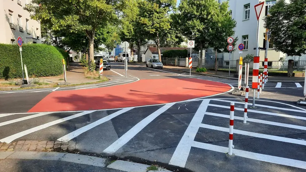 Die Radroute führt über die Kipsdorfer Straße 