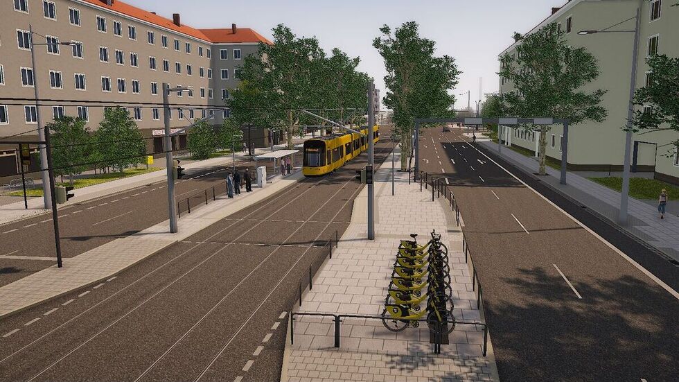 Die Campuslinie, hier die Planung für die Nürnberger Straße, ist eines der Großprojekte