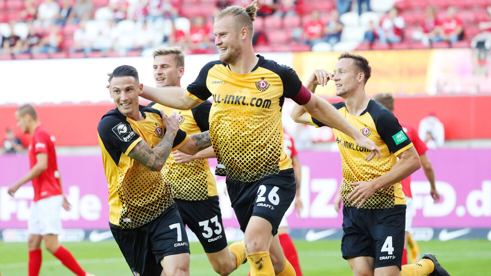 Dynamo-Kapitän Sebastian Mai sorgte für das Tor des Spiels in Kaiserslautern 