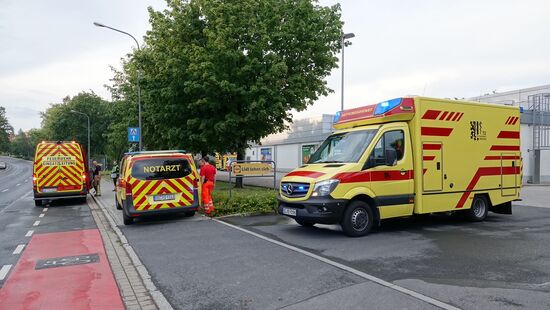 Zwei Marktmitarbeiter kamen in ein Krankenhaus.