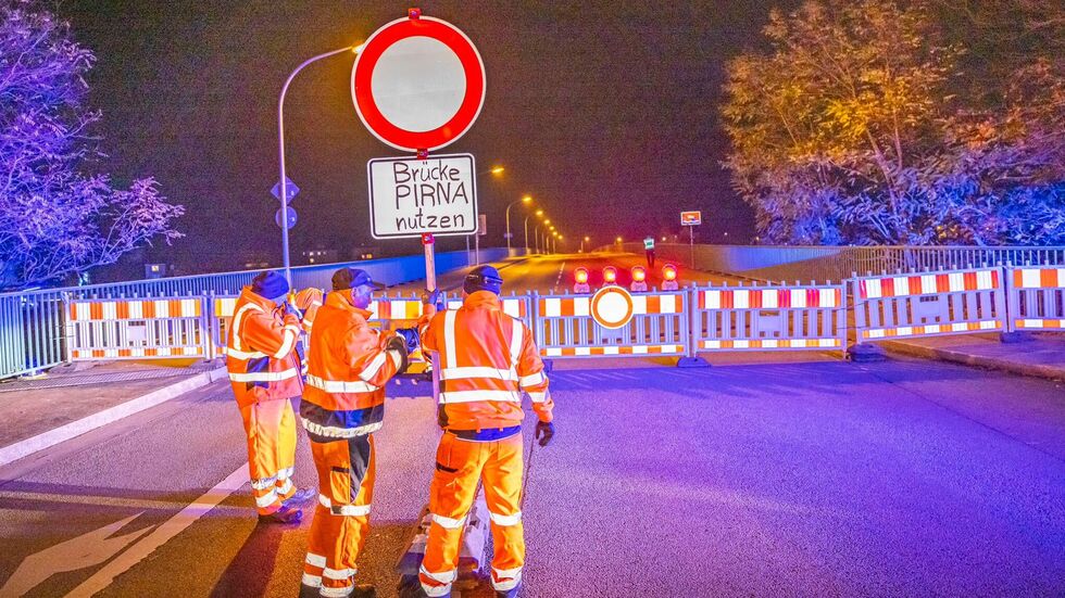 Noch in der Nacht wurde das Bauwerk gesperrt. Noch in der Nacht wurde das Bauwerk gesperrt.