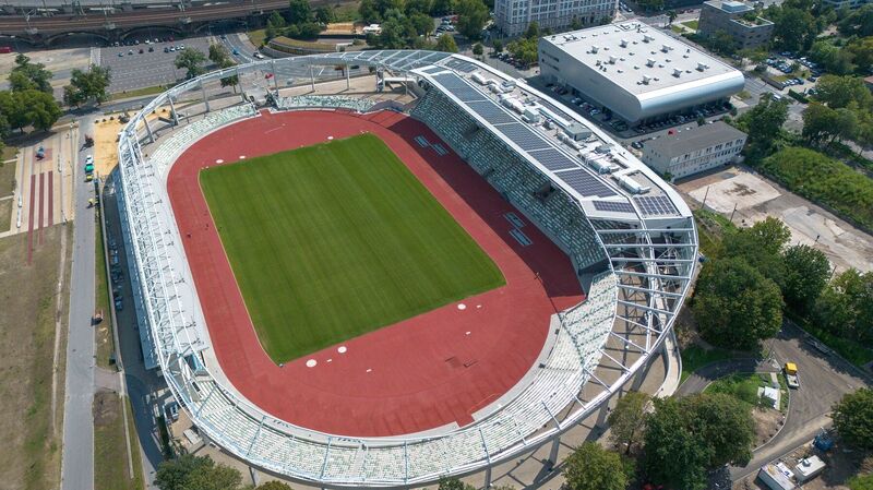 Blick in das neue Steyer-Stadion.