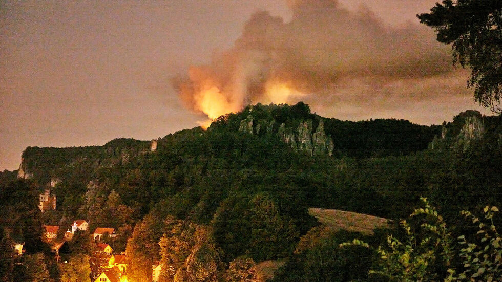 Mitte Juli stand ein großes Waldstück bei der Bastei in Flammen. 